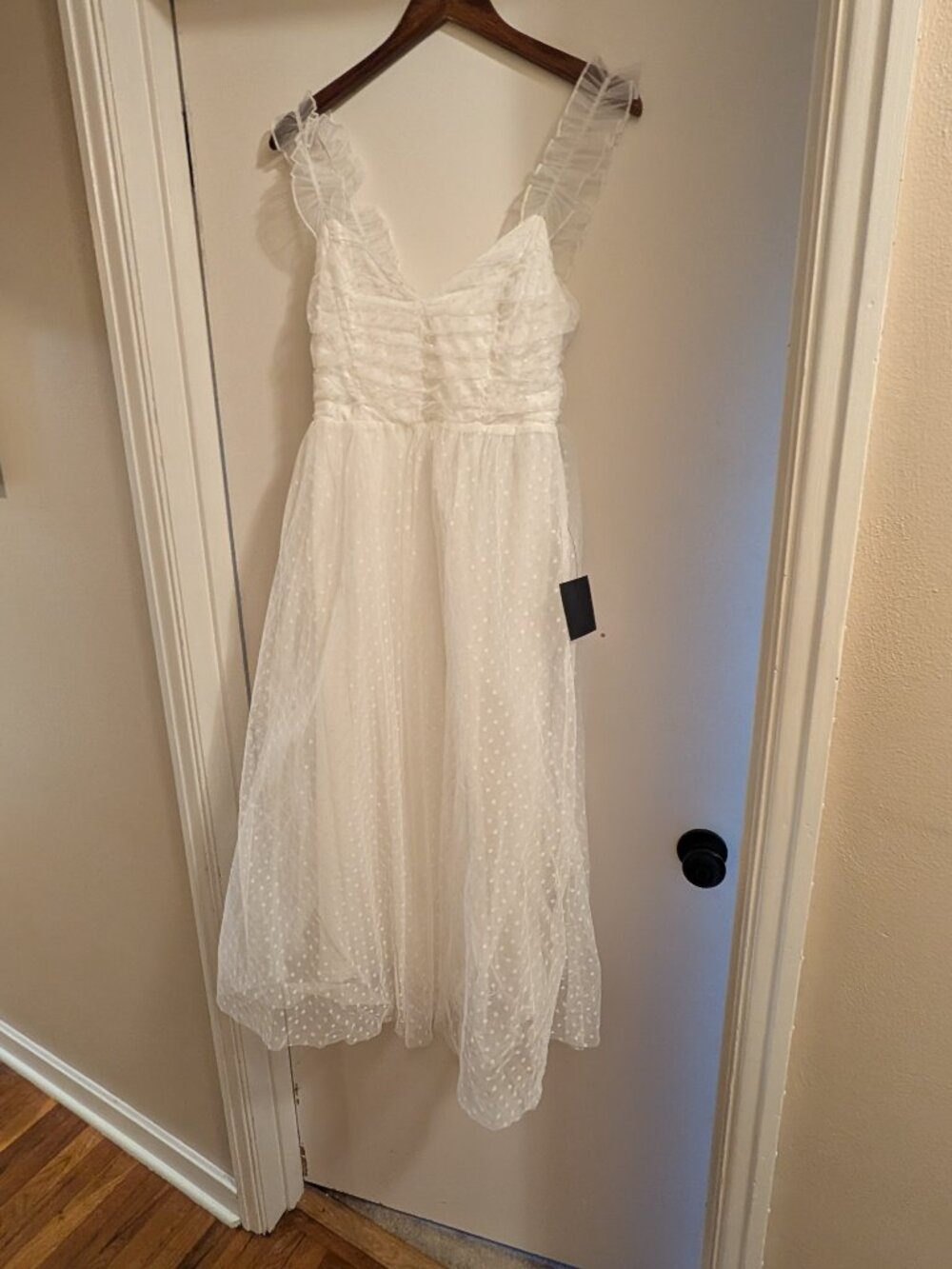 Lulu's White polkadot midi dress NWT Size S - Picture 8 of 8